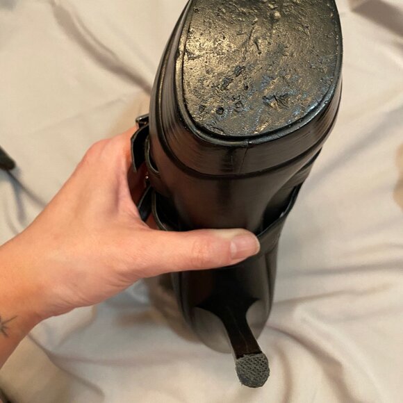 Rachel Zoe Danielle Buckle Stiletto Platform Booties Size 7 - Picture 7 of 13